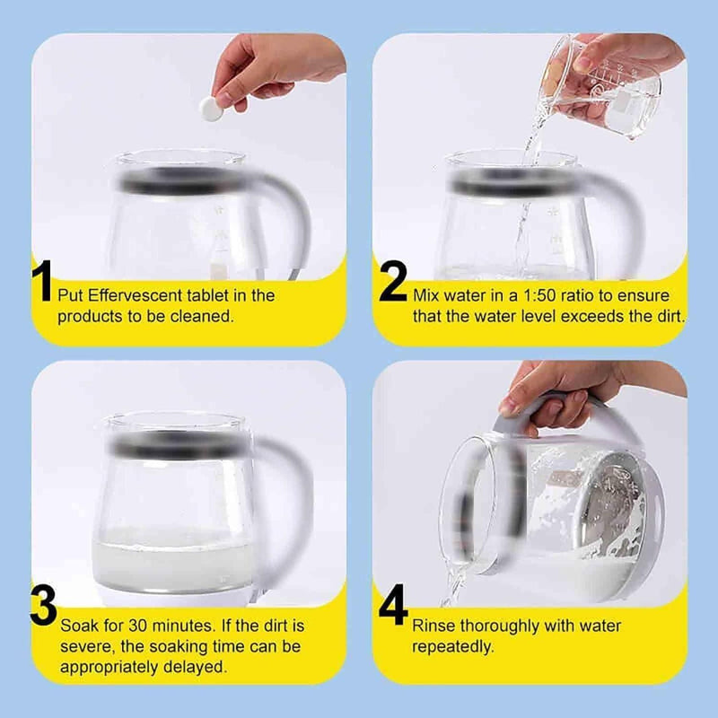 Active Oxygen Cleaner Tablets 💧✨ for Kitchen, Clothes & Shoes (10 Pcs)