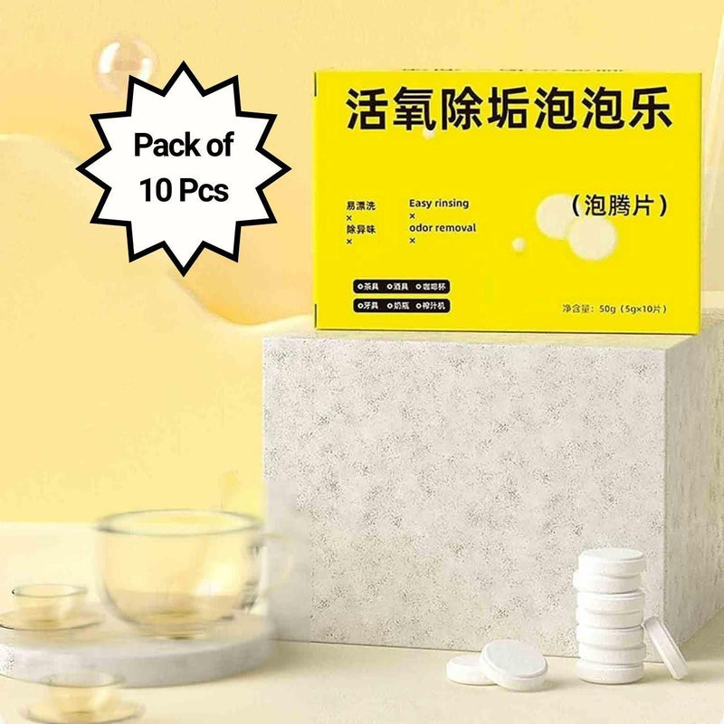 Active Oxygen Cleaner Tablets 💧✨ for Kitchen, Clothes & Shoes (10 Pcs)