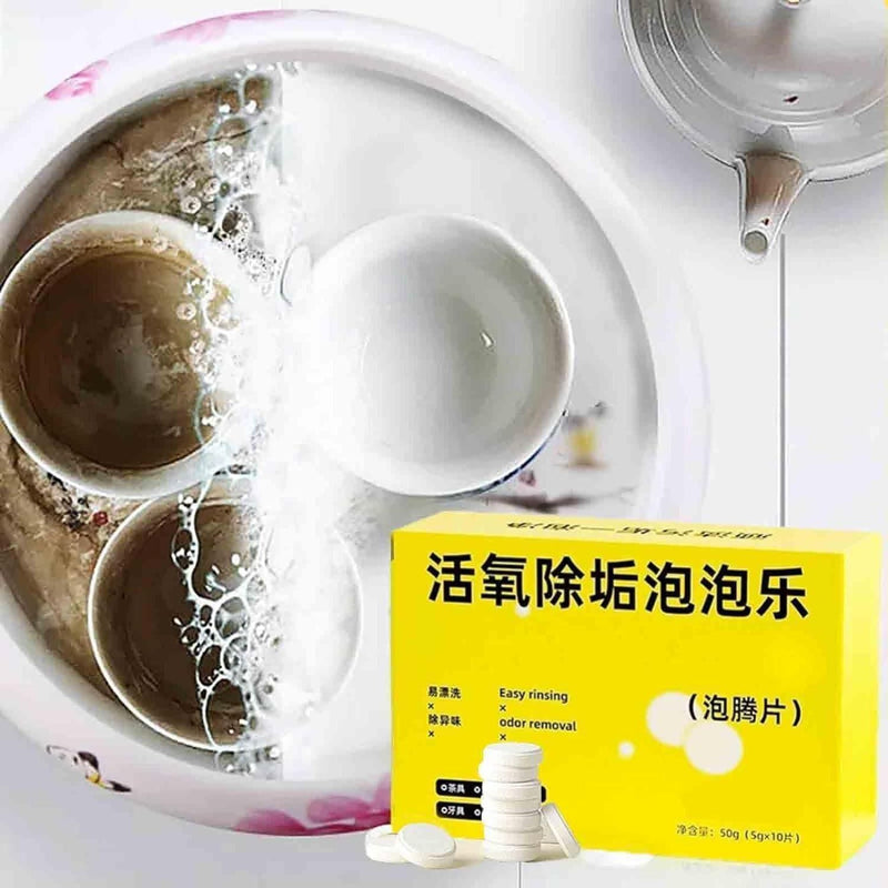 Active Oxygen Cleaner Tablets 💧✨ for Kitchen, Clothes & Shoes (10 Pcs)