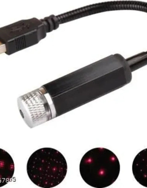 Interior Atmosphere LED Lamp Ambient USB Star Light Auto Roof Projector